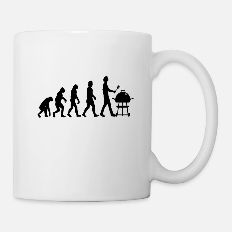 Grillen Evolution - Tasse - Weiß