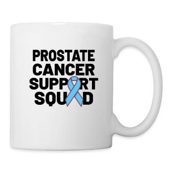 Prostate Cancer Cancer Ribbon Gift: Support Squat - Mug - white - Right