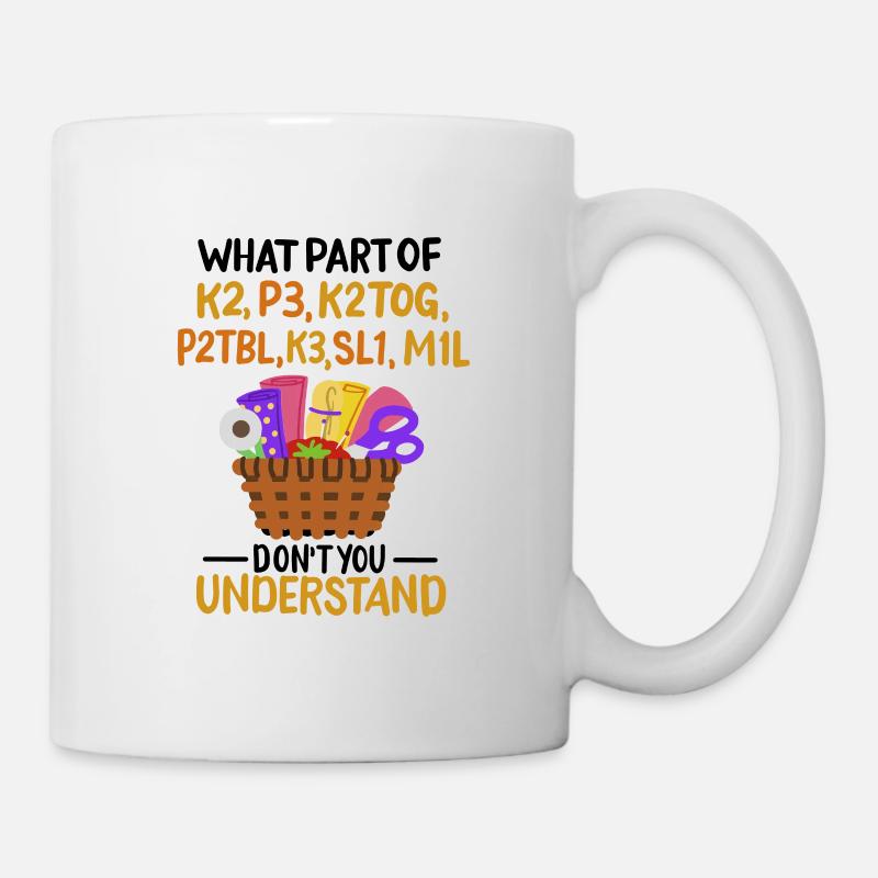 Knitting Funny Knitting Quotes - Mug - white