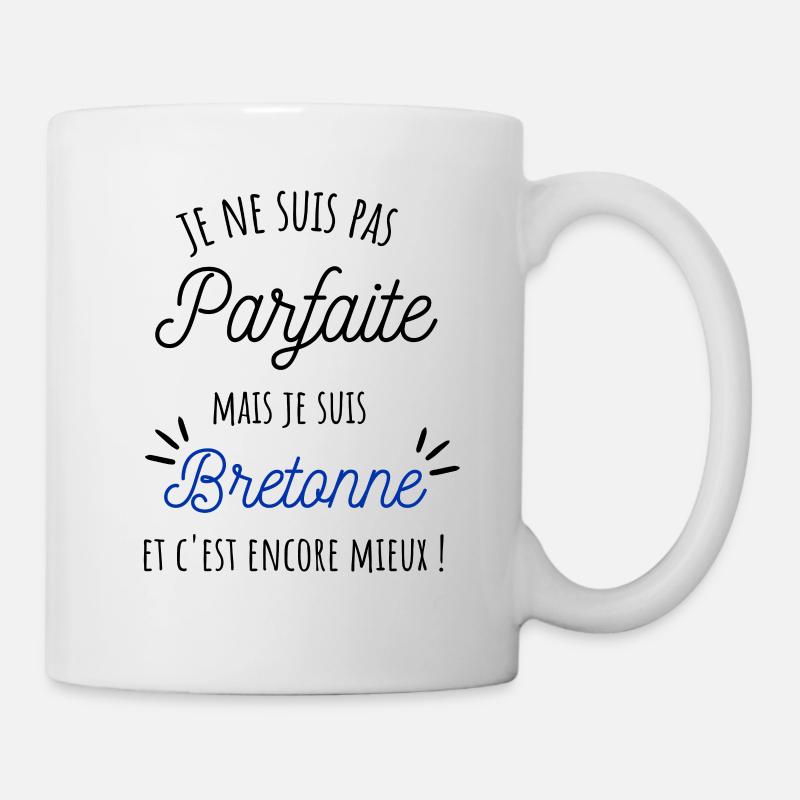Je ne suis pas parfaite mais je suis bretonne - Mug blanc - blanc