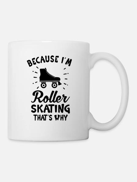 Roller Skate Roller Skating Roller Derby - Mug blanc - blanc