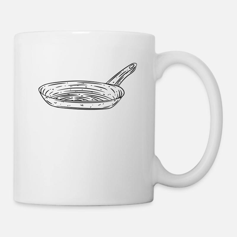 Pfanne Koch Kochen - Tasse - Weiß