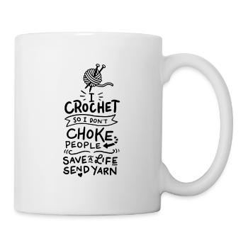 Crocheting Crochet Wool - Mug - white - Right