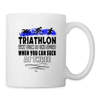 Triathlon Swim Bike Run Triathlete Sport Gift - Tasse - Weiß - Rechts