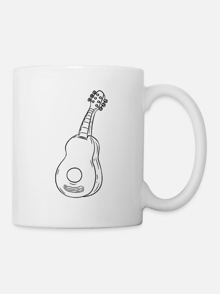Gitarre - Tasse - Weiß