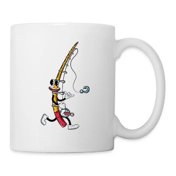 Angeln Angler Angel - Tasse - Weiß - Rechts