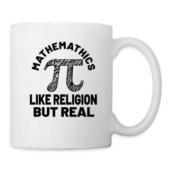 MATH ATHEIST Mathematics like religion but real - Tasse - Weiß - Rechts