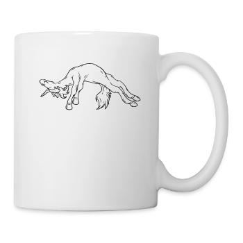 Einhorn Yoga - Tasse - Weiß - Rechts
