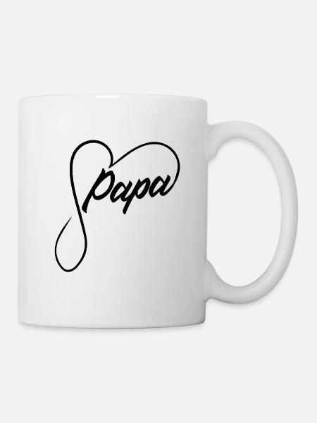 Papa Herz - Tasse - Weiß