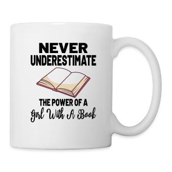 Buch Leser Lesen Literatur Bücherwurm Geschenkidee - Tasse - Weiß - Rechts