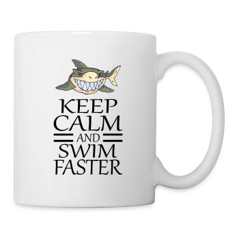 SWIMMING SWIM TEAM SWIMMER SHARKS GIT - Mug - white - Right