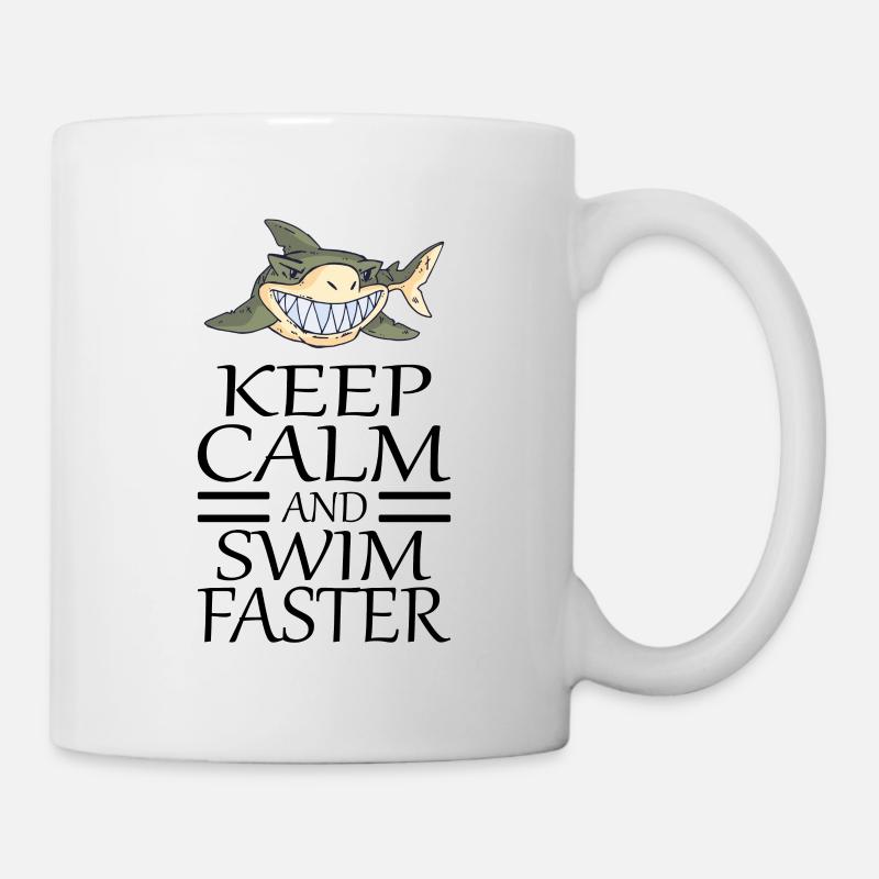ÉQUIPE DE NATATION NAGEURS NAGEURS SHARKS SHARK GIFT - Mug blanc - blanc
