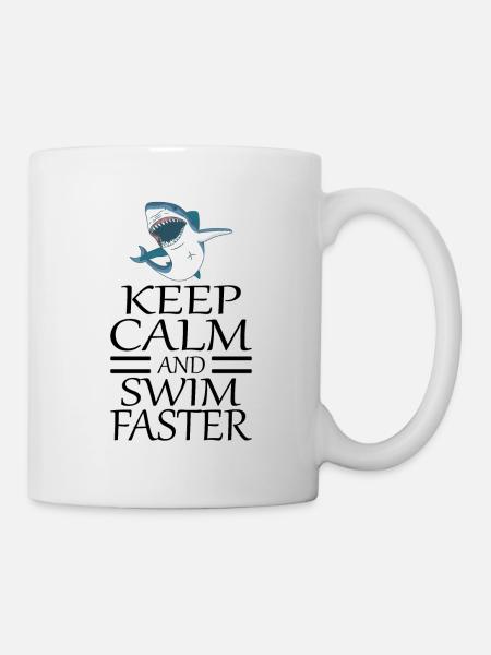ÉQUIPE DE NATATION NAGEURS NAGEURS SHARKS SHARK GIFT - Mug blanc - blanc
