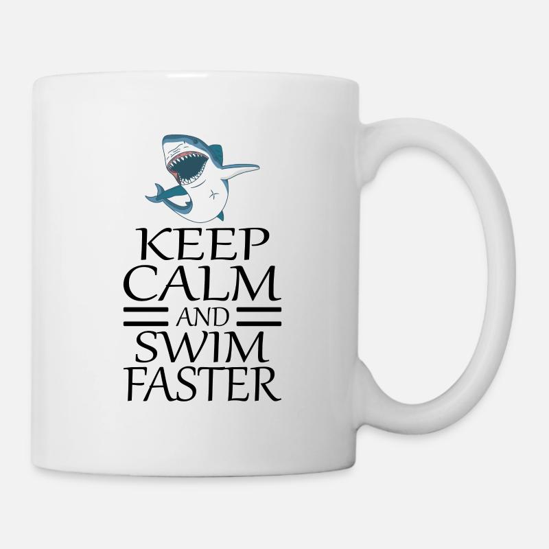 ÉQUIPE DE NATATION NAGEURS NAGEURS SHARKS SHARK GIFT - Mug blanc - blanc