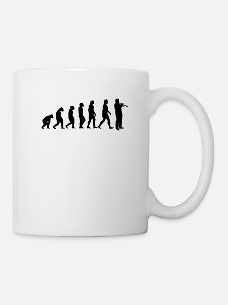 Trompette Trompette Trompette Évolution - Mug blanc - blanc