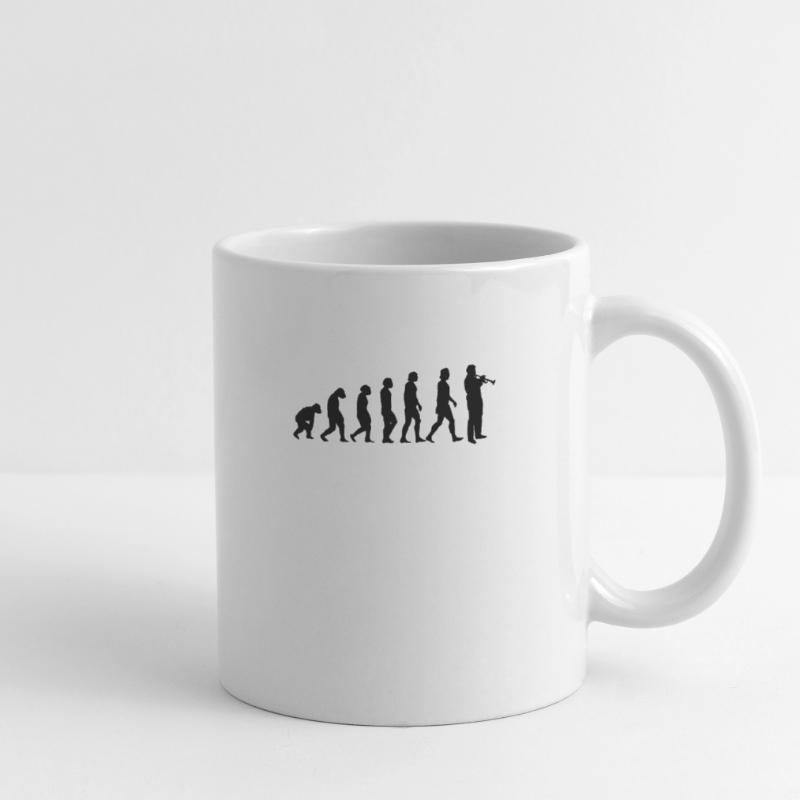 Trompette Trompette Trompette Évolution Mug blanc