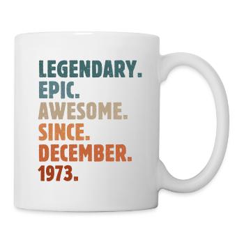 1973 December Vintage Birthday Gift - Mug - white - Right