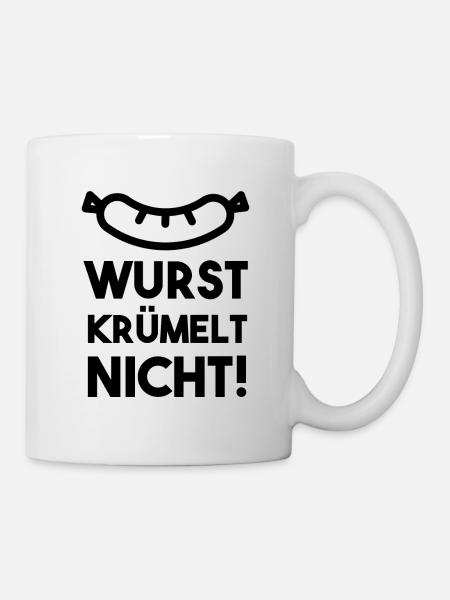 Herren Metzger Fleischer T-Shirt Lustiger Spruch - Tasse - Weiß