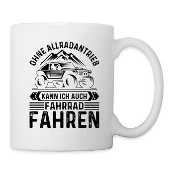 Geländewagen Matsch Allrad Reisefahrzeug Offroad - Tasse - Weiß - Rechts