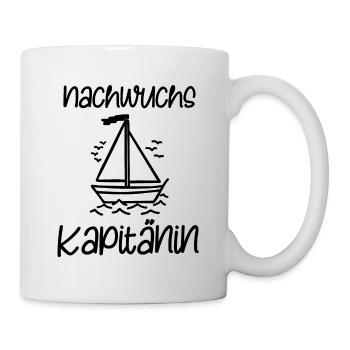 Kleine Kapitänin Nachwuchs Kapitän Boot Segeln - Tasse - Weiß - Rechts