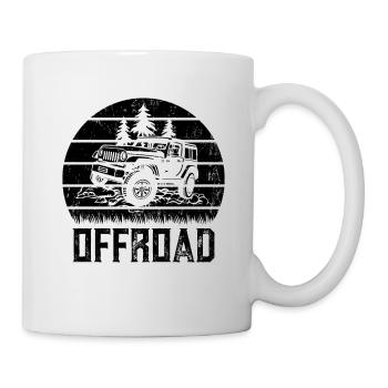 Offroad Urlaub Geländewagen Offroader Outdoor - Tasse - Weiß - Rechts