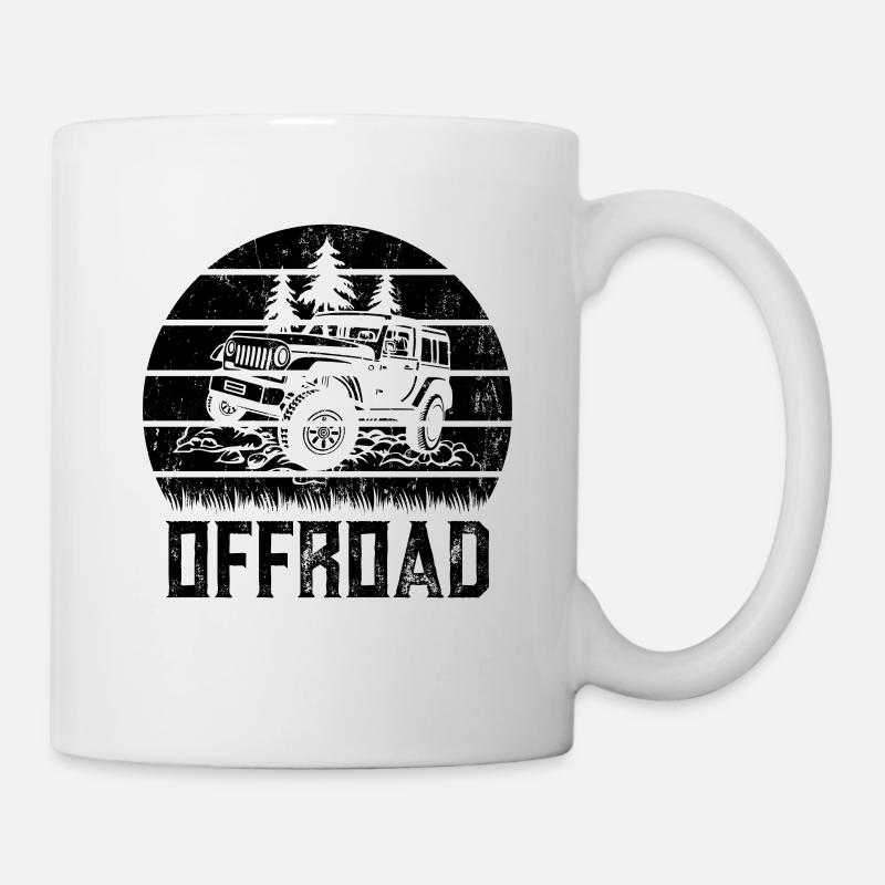 Offroad Urlaub Geländewagen Offroader Outdoor - Tasse - Weiß