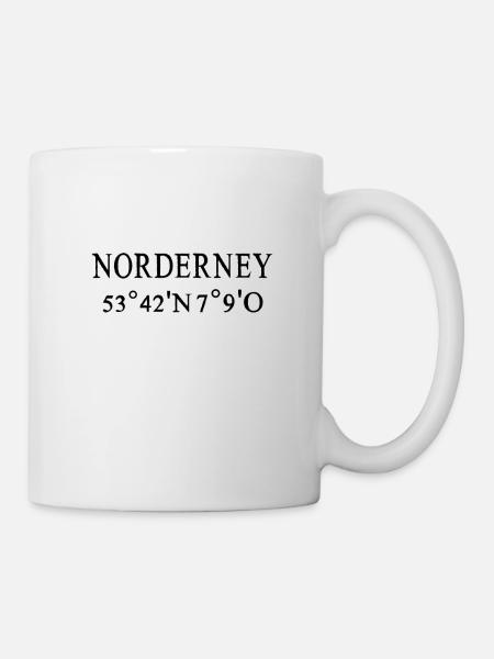 Norderney Coordinates Island - Mug - white