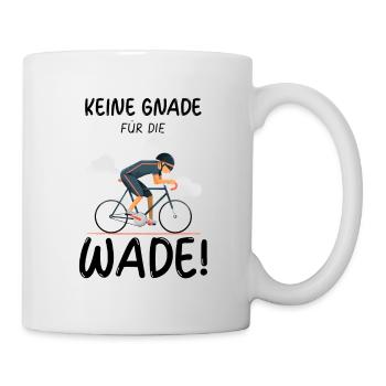Fahrradfahrer Wade Waden Rennrad Fahrrad Radfahrer - Tasse - Weiß - Rechts