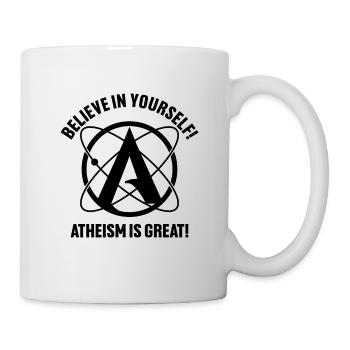 Retro-Atheism-Symbol Atheist Anti Religion - Tasse - Weiß - Rechts