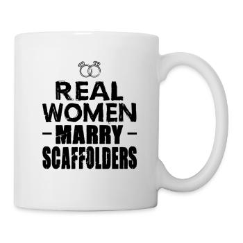Cadeau de constructeur d’échafaudage - De vraies femmes se marient - Mug blanc - blanc - Droite