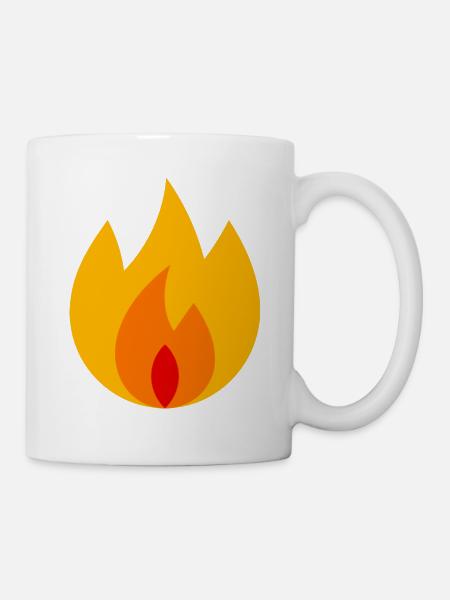 Feuer - Tasse - Weiß