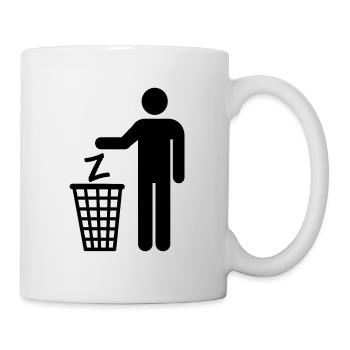 Ukraine Z Poutine Poubelle Russie Kiev Pas de guerre - Mug blanc - blanc - Droite
