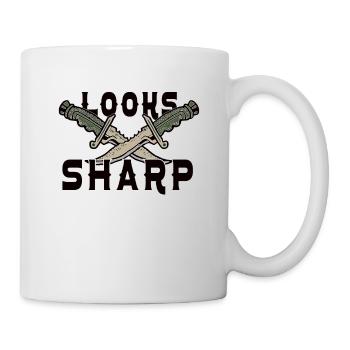 Knife Collector Knife Collection Hunting Fishing - Mug - white - Right