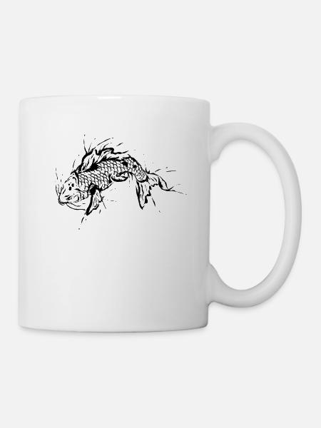 Carpe de poisson - Mug blanc - blanc