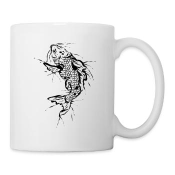 Pêche au poisson Carpe - Mug blanc - blanc - Droite