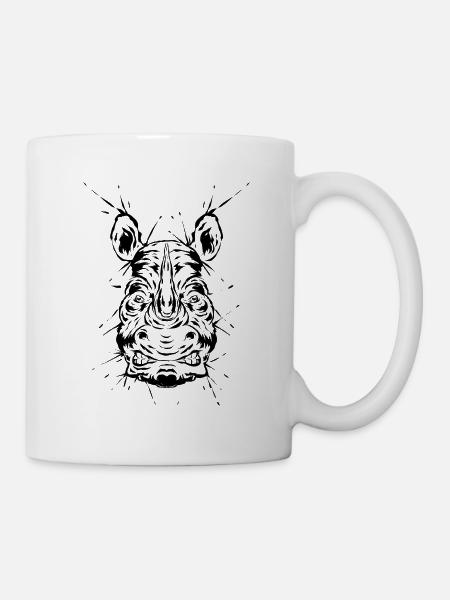 Nashorn - Tasse - Weiß