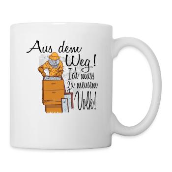 Aus Dem Weg Ich Muss Zu Meinem Volk Imker Bienen - Tasse - Weiß - Rechts
