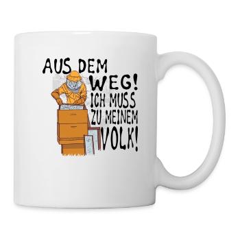 Aus Dem Weg Ich Muss Zu Meinem Volk Imker Biene - Tasse - Weiß - Rechts