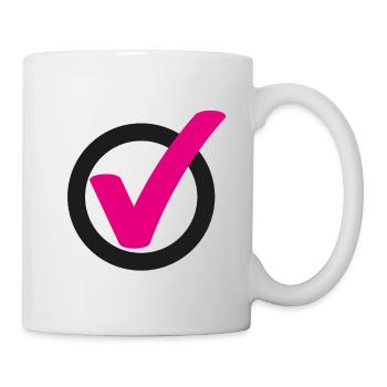 Tick Check mark sign - Mug - white - Right