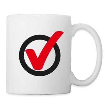 Tick Check mark sign - Mug - white - Right