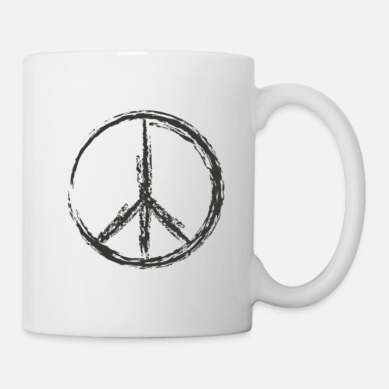 Frieden Zeichen - Tasse - Weiß