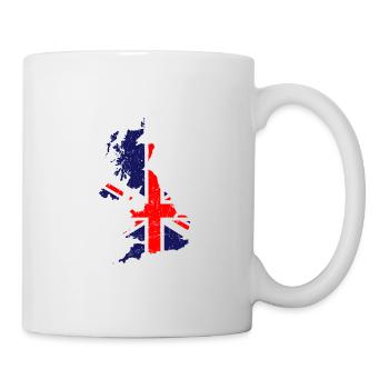 carte union jack | | du drapeau britannique | de Grande-Bretagne ROYAUME-UNI - Mug blanc - blanc - Droite