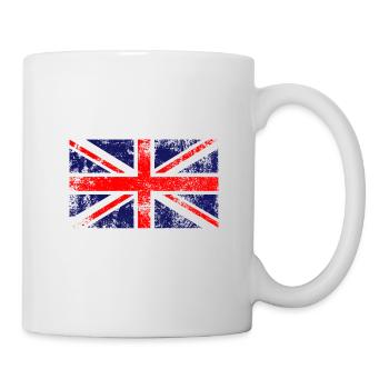 Union Jack Flagge | Flagge des Vereinigten Königreichs | Britische Flagge - Tasse - Weiß - Rechts