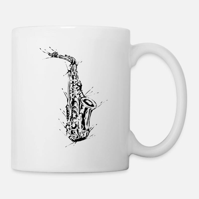 Saxophone - Mug blanc - blanc