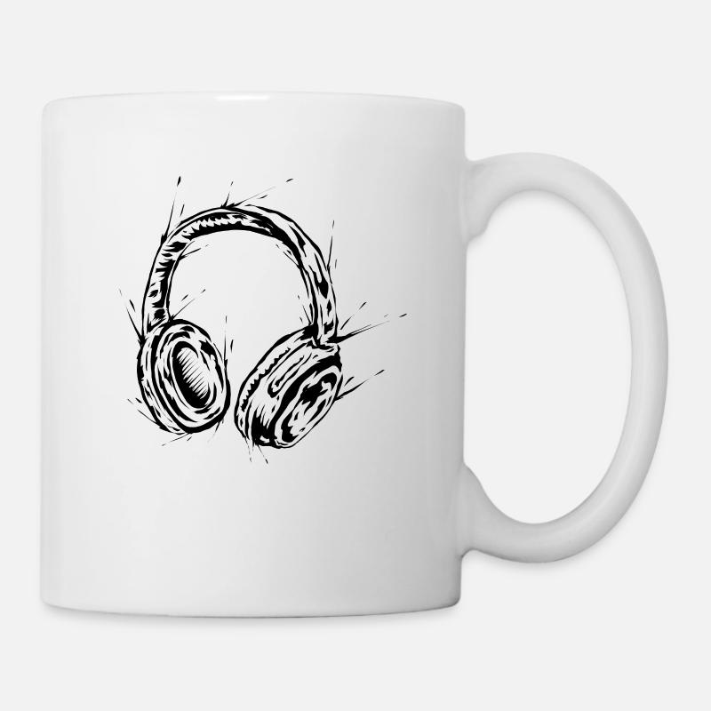 Kopfhörer DJ - Tasse - Weiß
