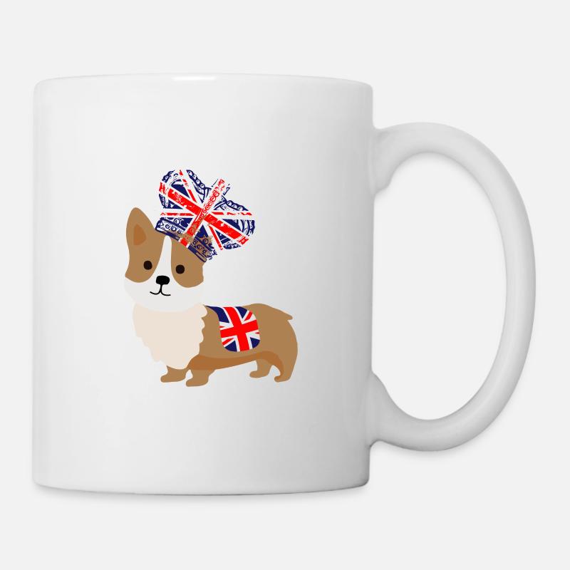 Le Queens Platinum Jubilee Corgi Emoji - Mug blanc - blanc