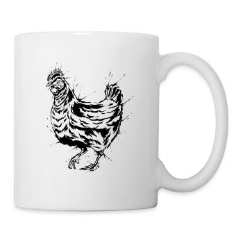 Huhn - Tasse - Weiß - Rechts