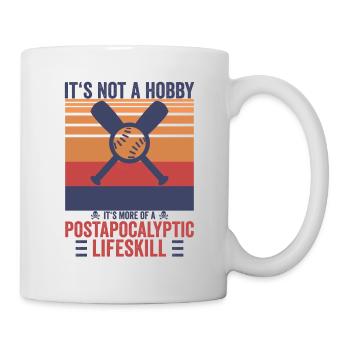 Vintage Postapocalytpic Baseball Fan Shirt - Tasse - Weiß - Rechts