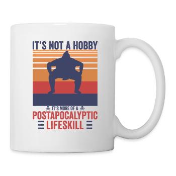 Vintage Sumoringer Postapocalyptic Lifeskill Shirt - Tasse - Weiß - Rechts