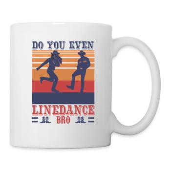 Vintage Retro Linedancing Line Dance Club Shirt - Tasse - Weiß - Rechts